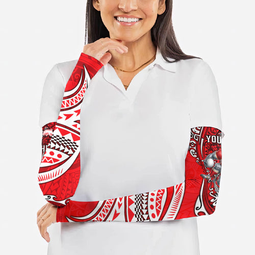 Personalised Dolphins Arm Sleeves Polynesian Tribal Art Style With Muscular Dolphin Mascot
