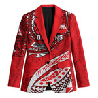 Personalised Dolphins Blazer Polynesian Tribal Art Style With Muscular Dolphin Mascot