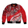 Personalised Dolphins Bomber Jacket Polynesian Tribal Art Style With Muscular Dolphin Mascot