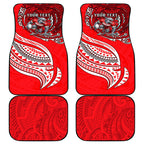 Personalised Dolphins Car Mats Polynesian Tribal Art Style With Muscular Dolphin Mascot