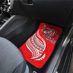 Personalised Dolphins Car Mats Polynesian Tribal Art Style With Muscular Dolphin Mascot
