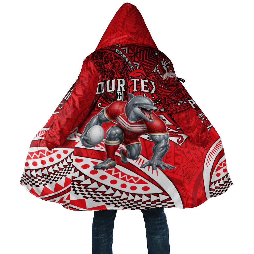 Personalised Dolphins Cloak Polynesian Tribal Art Style With Muscular Dolphin Mascot