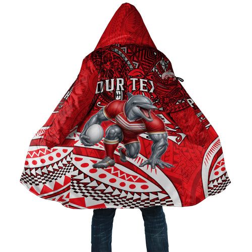 Personalised Dolphins Cloak Polynesian Tribal Art Style With Muscular Dolphin Mascot
