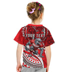 Personalised Dolphins Kid T Shirt Polynesian Tribal Art Style With Muscular Dolphin Mascot