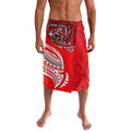 Personalised Dolphins Lavalava Polynesian Tribal Art Style With Muscular Dolphin Mascot