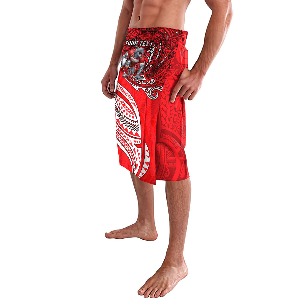 Personalised Dolphins Lavalava Polynesian Tribal Art Style With Muscular Dolphin Mascot