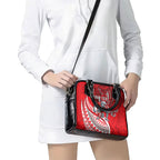 Personalised Dolphins Shoulder Handbag Polynesian Tribal Art Style With Muscular Dolphin Mascot