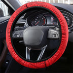 Dolphins Steering Wheel Cover Polynesian Tribal Art Style With Muscular Dolphin Mascot