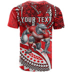 Personalised Dolphins T Shirt Polynesian Tribal Art Style With Muscular Dolphin Mascot