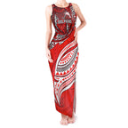 Personalised Dolphins Tank Maxi Dress Polynesian Tribal Art Style With Muscular Dolphin Mascot