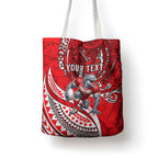 Personalised Dolphins Tote Bag Polynesian Tribal Art Style With Muscular Dolphin Mascot