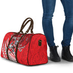 Personalised Dolphins Travel Bag Polynesian Tribal Art Style With Muscular Dolphin Mascot