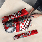 Personalised Dolphins Umbrella Polynesian Tribal Art Style With Muscular Dolphin Mascot