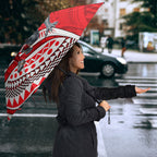 Personalised Dolphins Umbrella Polynesian Tribal Art Style With Muscular Dolphin Mascot