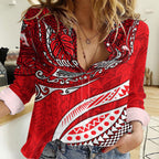Personalised Dolphins Women Casual Shirt Polynesian Tribal Art Style With Muscular Dolphin Mascot