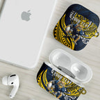 Personalised North Queensland Cowboys AirPods Case Polynesian Tribal Art Style With Powerful Blue Heeler Mascot