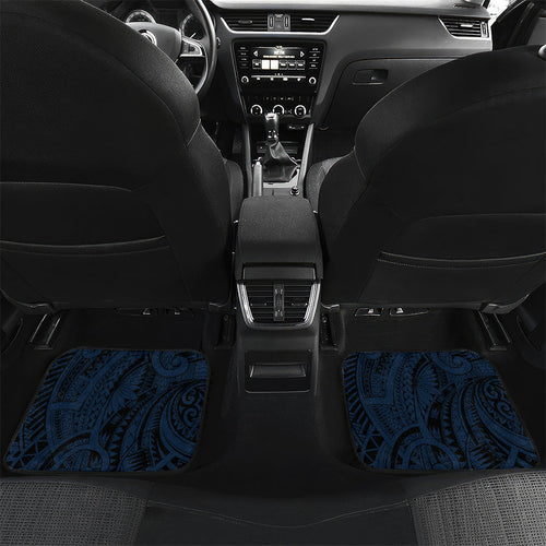 Personalised North Queensland Cowboys Car Mats Polynesian Tribal Art Style With Powerful Blue Heeler Mascot