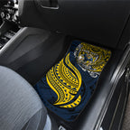 Personalised North Queensland Cowboys Car Mats Polynesian Tribal Art Style With Powerful Blue Heeler Mascot