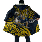 Personalised North Queensland Cowboys Cloak Polynesian Tribal Art Style With Powerful Blue Heeler Mascot