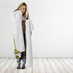 Personalised North Queensland Cowboys Hooded Blanket Polynesian Tribal Art Style With Powerful Blue Heeler Mascot