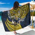 Personalised North Queensland Cowboys Sarong Polynesian Tribal Art Style With Powerful Blue Heeler Mascot