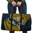 Personalised North Queensland Cowboys Travel Bag Polynesian Tribal Art Style With Powerful Blue Heeler Mascot