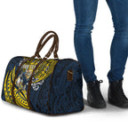 Personalised North Queensland Cowboys Travel Bag Polynesian Tribal Art Style With Powerful Blue Heeler Mascot