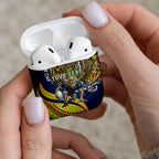 Personalised Parramatta Eels AirPods Case Polynesian Tribal Art Style With Muscular Eel Mascot