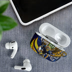 Personalised Parramatta Eels AirPods Case Polynesian Tribal Art Style With Muscular Eel Mascot