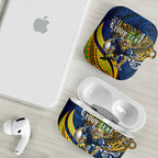 Personalised Parramatta Eels AirPods Case Polynesian Tribal Art Style With Muscular Eel Mascot