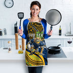 Personalised Parramatta Eels Apron Polynesian Tribal Art Style With Muscular Eel Mascot