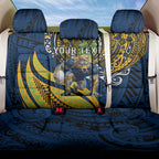 Personalised Parramatta Eels Back Car Seat Cover Polynesian Tribal Art Style With Muscular Eel Mascot
