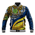 Personalised Parramatta Eels Baseball Jacket Polynesian Tribal Art Style With Muscular Eel Mascot