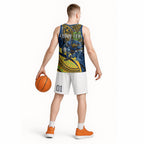 Personalised Parramatta Eels Basketball Jersey Polynesian Tribal Art Style With Muscular Eel Mascot