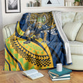 Personalised Parramatta Eels Blanket Polynesian Tribal Art Style With Muscular Eel Mascot