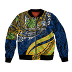 Personalised Parramatta Eels Bomber Jacket Polynesian Tribal Art Style With Muscular Eel Mascot
