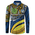 Personalised Parramatta Eels Button Sweatshirt Polynesian Tribal Art Style With Muscular Eel Mascot