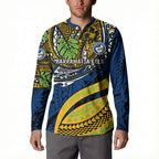 Personalised Parramatta Eels Button Sweatshirt Polynesian Tribal Art Style With Muscular Eel Mascot