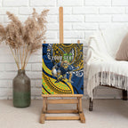 Personalised Parramatta Eels Canvas Wall Art Polynesian Tribal Art Style With Muscular Eel Mascot