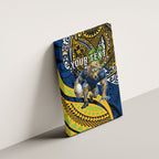 Personalised Parramatta Eels Canvas Wall Art Polynesian Tribal Art Style With Muscular Eel Mascot