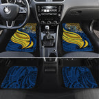 Personalised Parramatta Eels Car Mats Polynesian Tribal Art Style With Muscular Eel Mascot