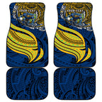 Personalised Parramatta Eels Car Mats Polynesian Tribal Art Style With Muscular Eel Mascot