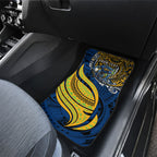 Personalised Parramatta Eels Car Mats Polynesian Tribal Art Style With Muscular Eel Mascot