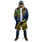Personalised Parramatta Eels Cloak Polynesian Tribal Art Style With Muscular Eel Mascot