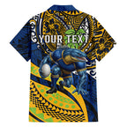 Personalised Parramatta Eels Family Matching Mermaid Dress and Hawaiian Shirt Polynesian Tribal Art Style With Muscular Eel Mascot