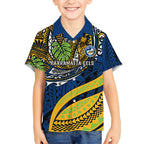 Personalised Parramatta Eels Hawaiian Shirt Polynesian Tribal Art Style With Muscular Eel Mascot