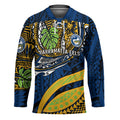 Personalised Parramatta Eels Hockey Jersey Polynesian Tribal Art Style With Muscular Eel Mascot