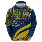 Personalised Parramatta Eels Hoodie Polynesian Tribal Art Style With Muscular Eel Mascot