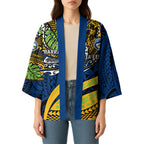 Personalised Parramatta Eels Kimono Polynesian Tribal Art Style With Muscular Eel Mascot