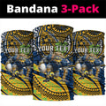 Personalised Parramatta Eels Neck Gaiter Polynesian Tribal Art Style With Muscular Eel Mascot